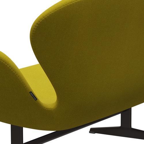 Fritz Hansen Svan soffa 2-personers, brun brons/hallingdal gul/grön