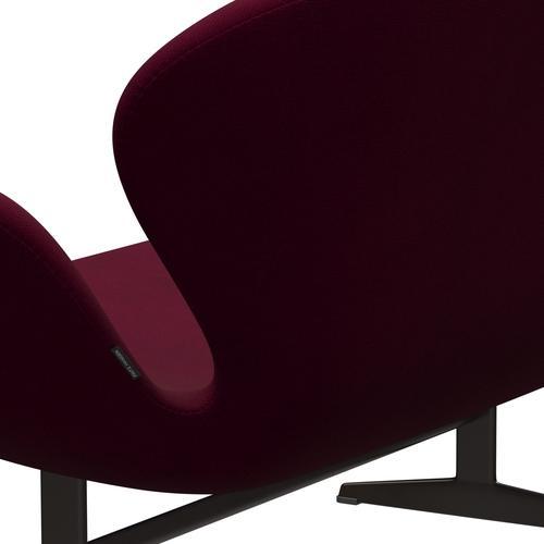 Fritz Hansen Svan soffa 2-personers, brun brons/hallingdal mörk rosa