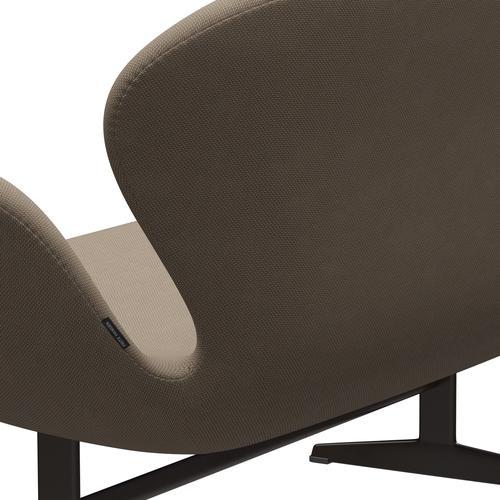 Fritz Hansen Svan soffa 2-personers, brun brons/re-wool beige/neutral