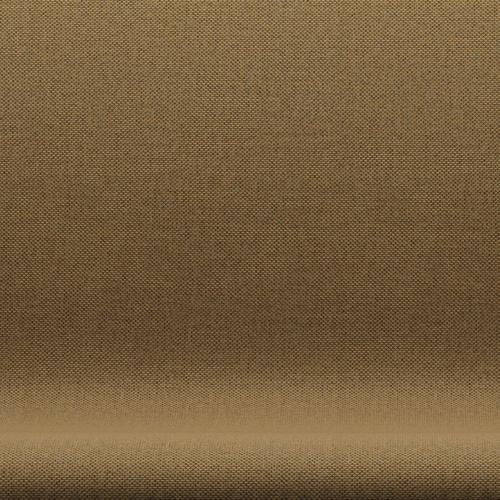 Fritz Hansen Swan Sofa 2-personers, brun brons/re-wool senap/naturlig