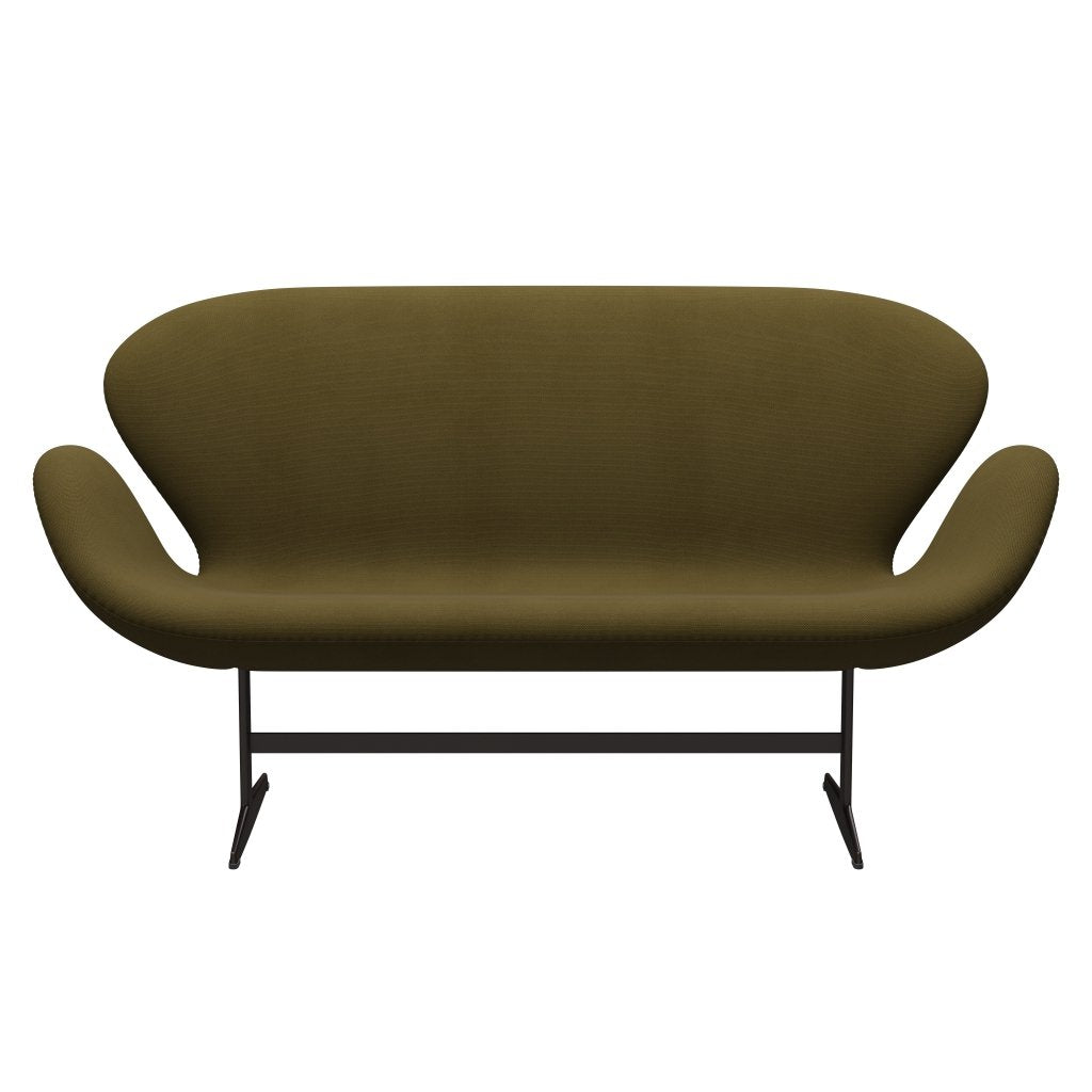 Fritz Hansen Svan soffa 2-personers, brun brons/steelcut armégrön