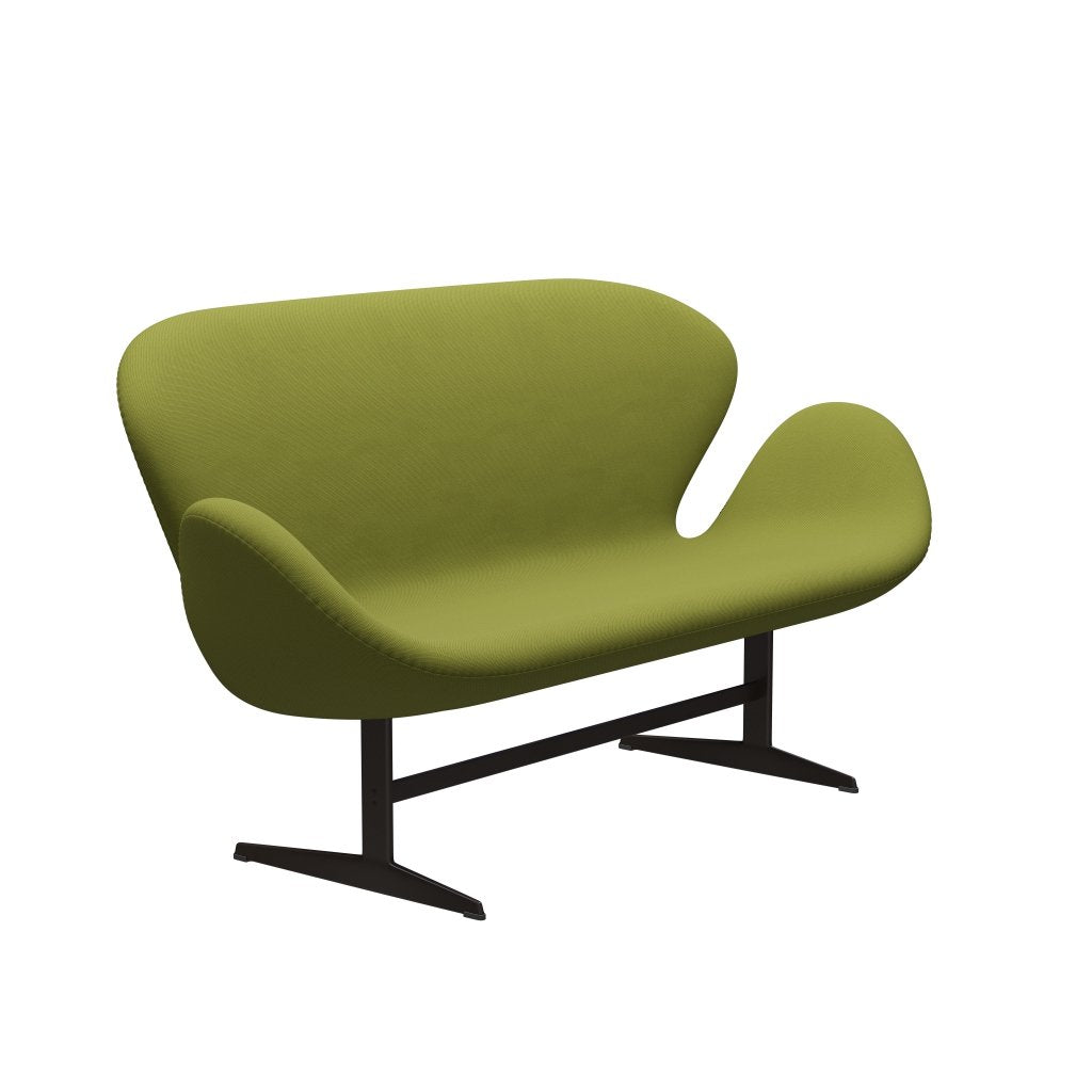 Fritz Hansen Svan soffa 2-personers, brun brons/steelcut clear millitar green