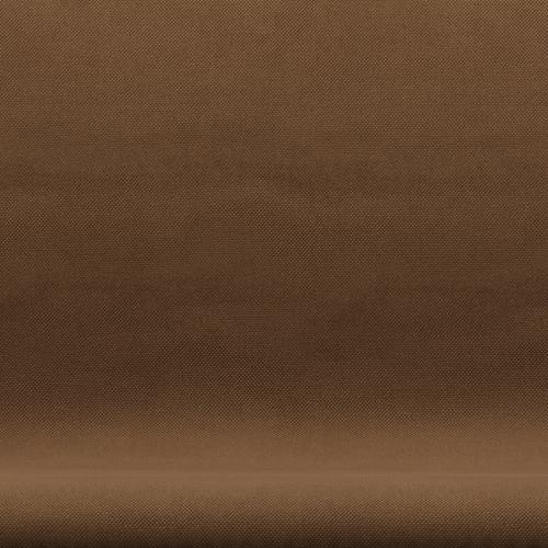 Fritz Hansen Swan Sofa 2-personers, brun brons/stålcut ljuschoklad