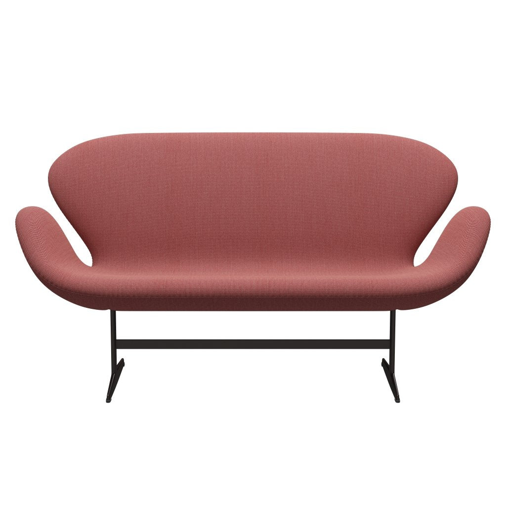 Fritz Hansen Svan soffa 2-personers, brun brons/stålcut trio rosa/röd/svart