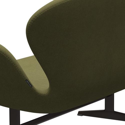 Fritz Hansen Svan soffa 2-personers, brun brons/tonus dammig grön