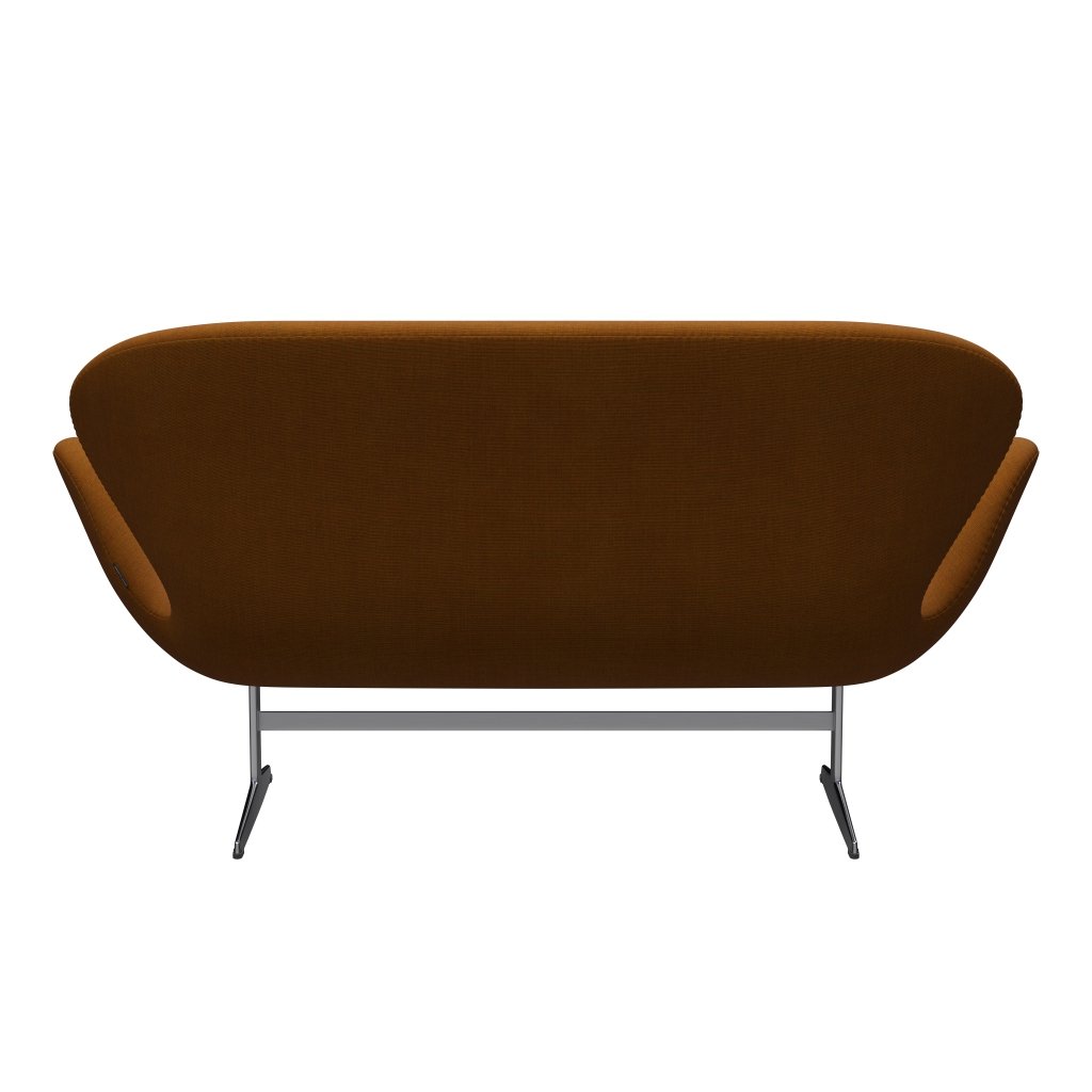 Fritz Hansen Svan soffa 2-sits, satin polerad aluminium/duk mörk beige