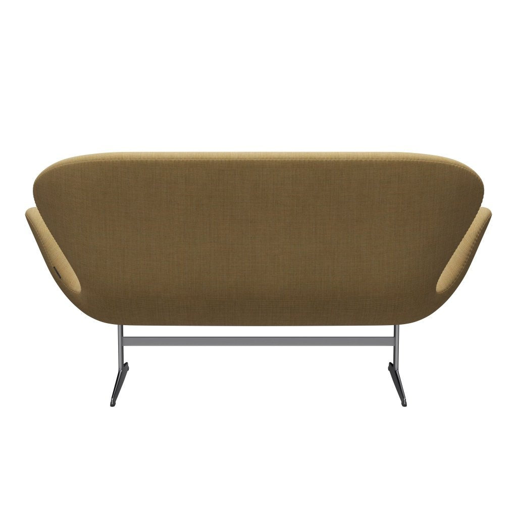 Fritz Hansen Svan soffa 2-sits, satin polerad aluminium/duk lätt beige