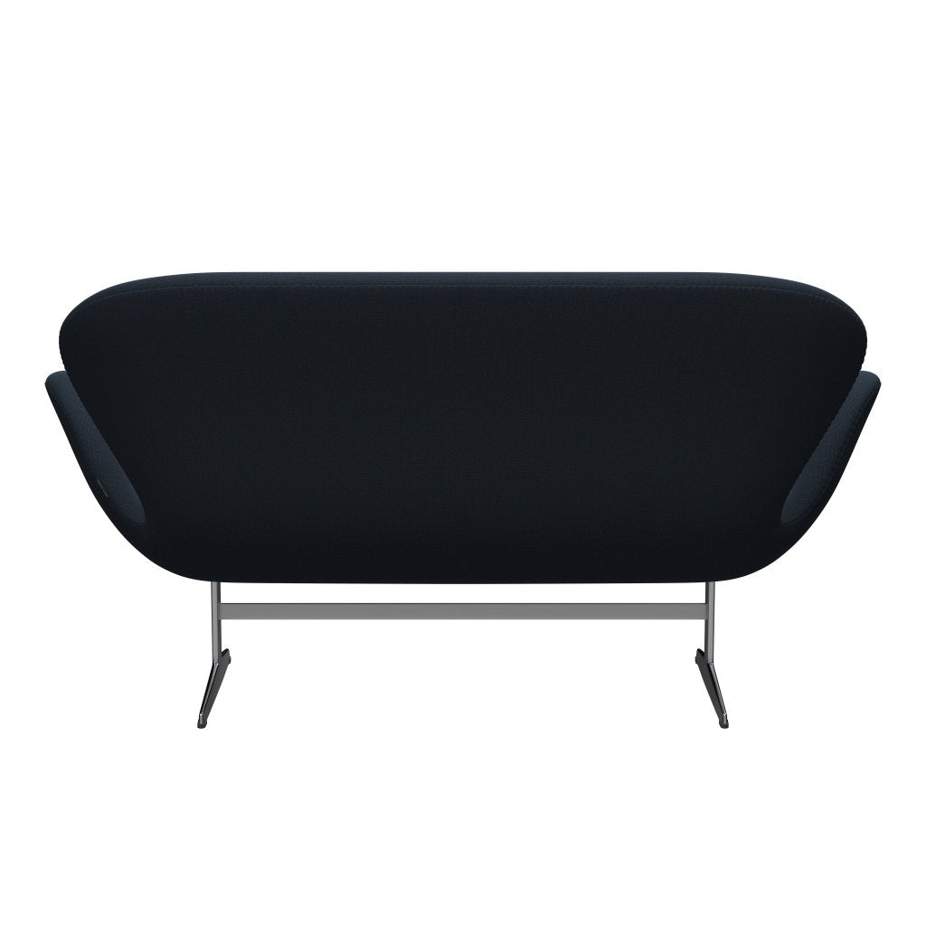 Fritz Hansen Svan soffa 2-sits, satin polerad aluminium/fångstblå
