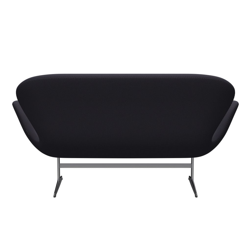 Fritz Hansen Svan soffa 2-sits, satin polerad aluminium/fångst blått kol
