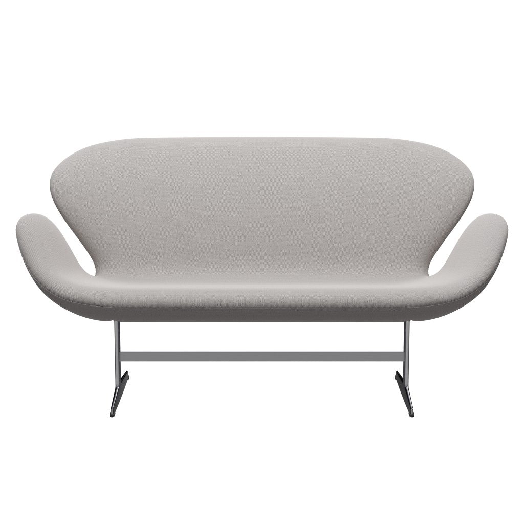 Fritz Hansen Svan soffa 2-sits, satin polerad aluminium/fångstgrått