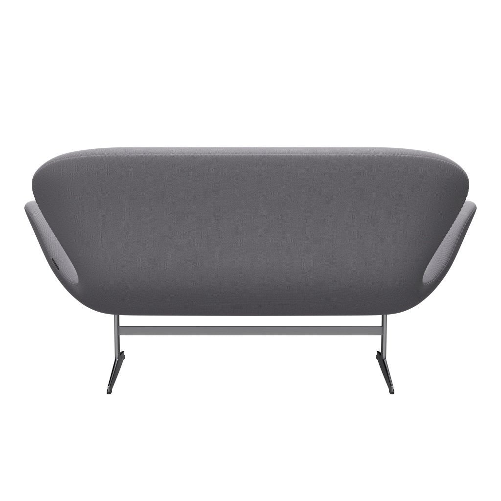 Fritz Hansen Svan soffa 2-sits, satin polerad aluminium/fångst ljusgrå
