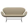 Fritz Hansen Svan soffa 2-sits, satin polerad aluminium/fångst varm sand