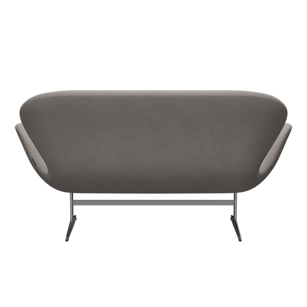Fritz Hansen Svan soffa 2-sits, satin polerad aluminium/fånga lätt varm grå