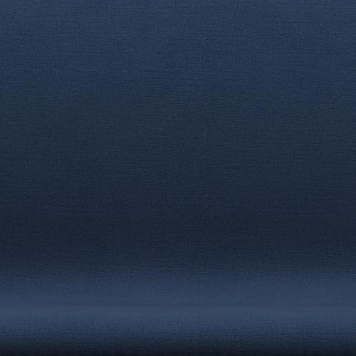 Fritz Hansen Swan Sofa 2-person, satin polerad aluminium/ChristianShavn Blue