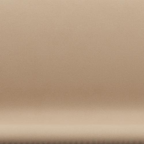 Fritz Hansen SWAN SOFA 2-person, satinpolerad aluminium/komfort beige (61003)