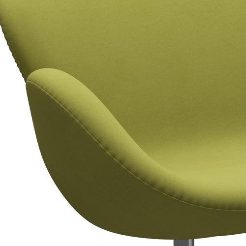 Fritz Hansen Svan soffa 2-sits, satin polerad aluminium/komfort beige/grön