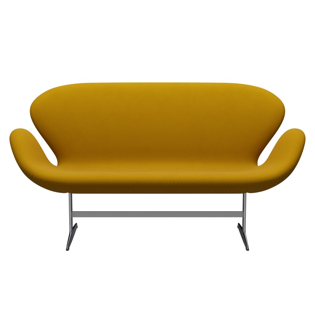 Fritz Hansen Svan soffa 2-person, satin polerad aluminium/komfort gul (62004)