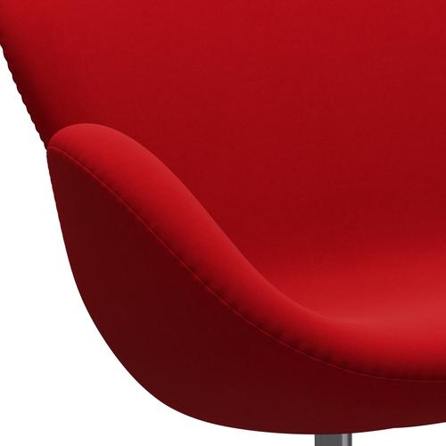 Fritz Hansen Svan soffa 2-sits, satin polerad aluminium/komfort röd (64013)