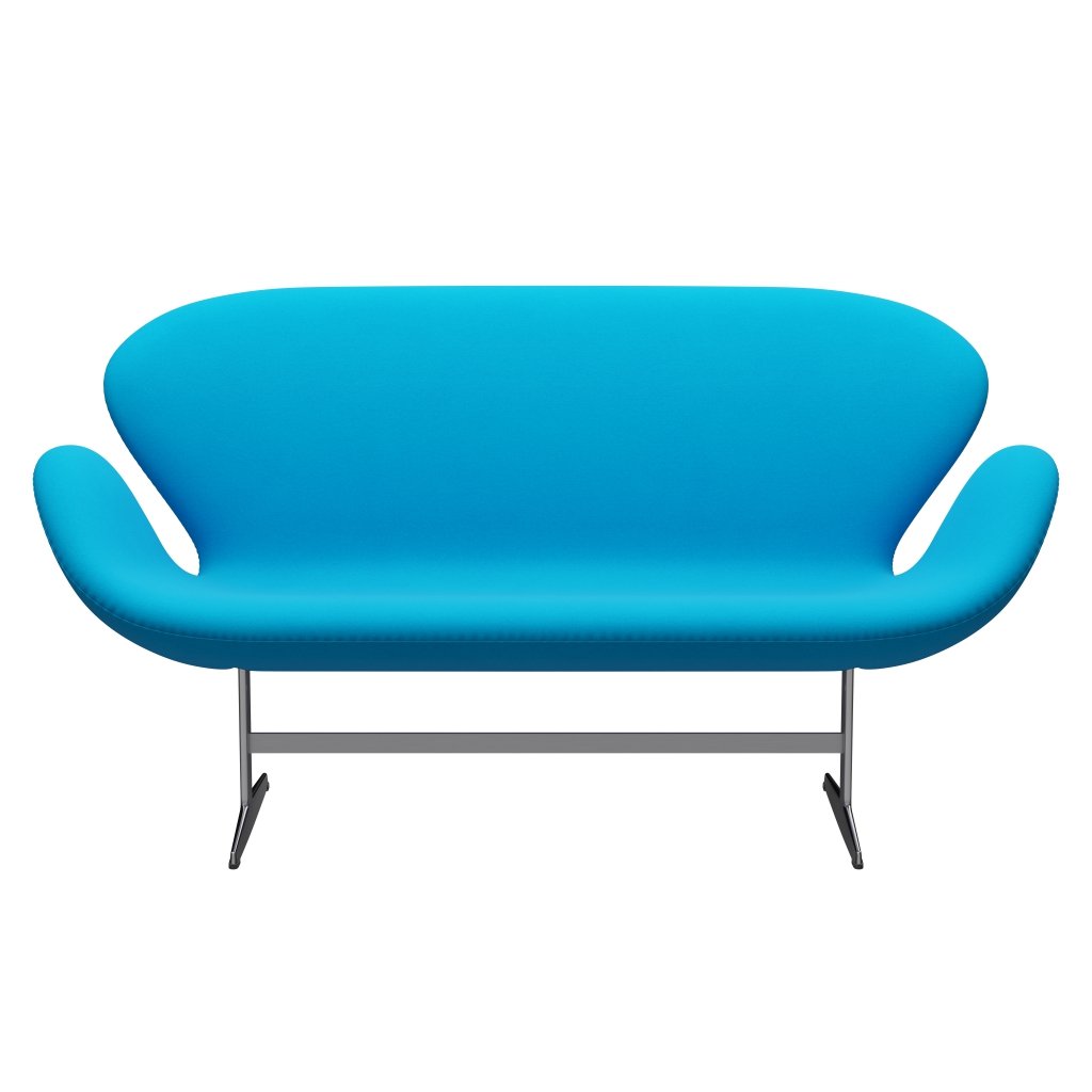 Fritz Hansen Svan soffa 2-person, satin polerad aluminium/komfort turkos (67001)