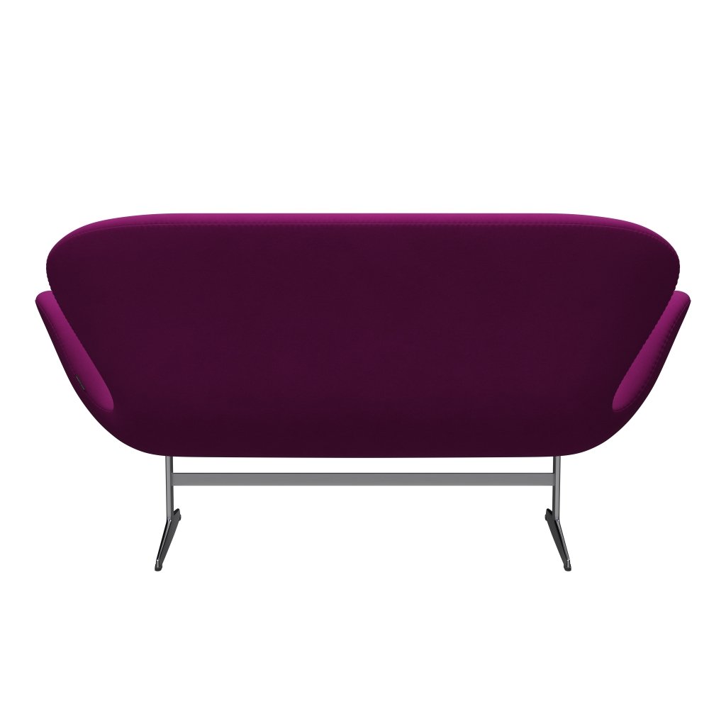 Fritz Hansen Svan soffa 2-sits, satin polerad aluminium/komfortljus lila