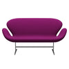 Fritz Hansen Svan soffa 2-sits, satin polerad aluminium/komfortljus lila