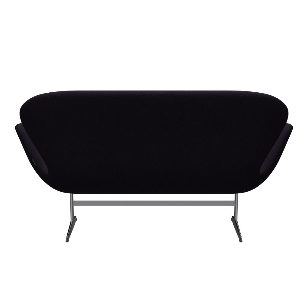 Fritz Hansen Svan soffa 2-sits, satin polerad aluminium/komfort lila/röd