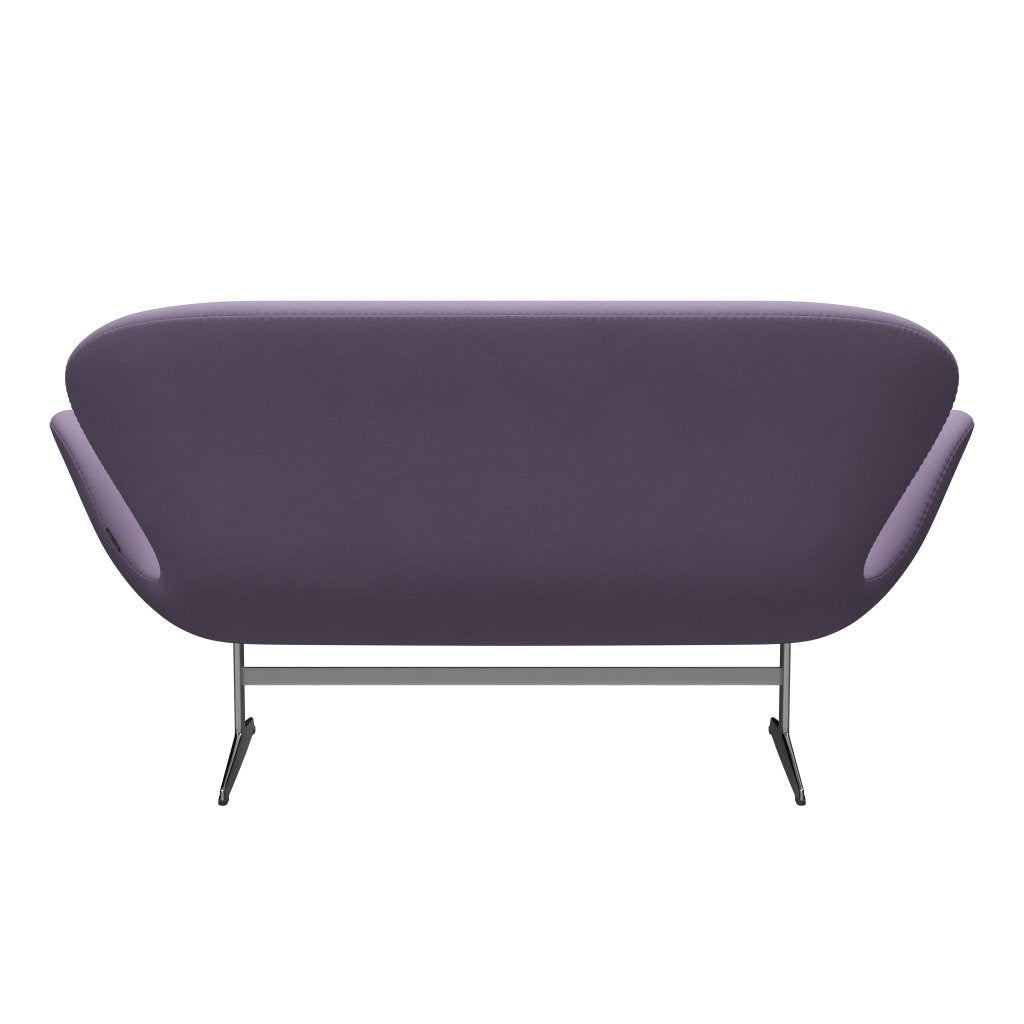 Fritz Hansen Svan soffa 2-sits, satin polerad aluminium/komfort om/lätt lila