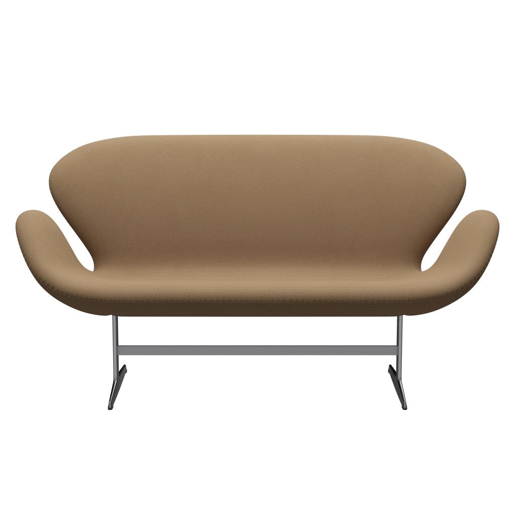 Fritz Hansen Svan soffa 2-sits, satin polerad aluminium/diablo gyllene sand