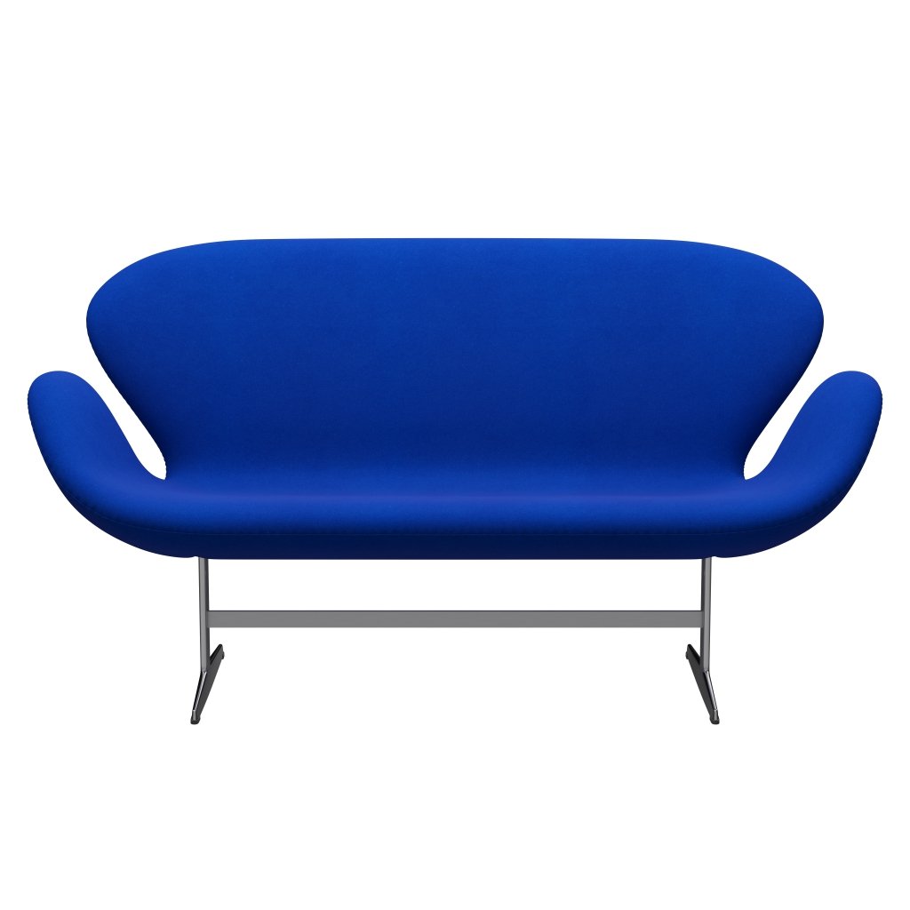Fritz Hansen Svan soffa 2-person, satin polerad aluminium/divina blå