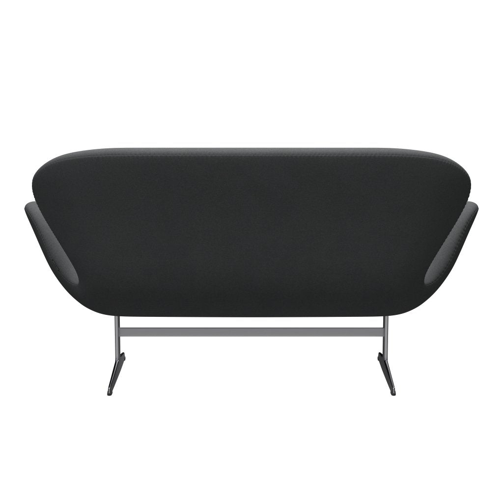 Fritz Hansen Svan soffa 2-sits, satin polerad aluminium/divina mörkgrå