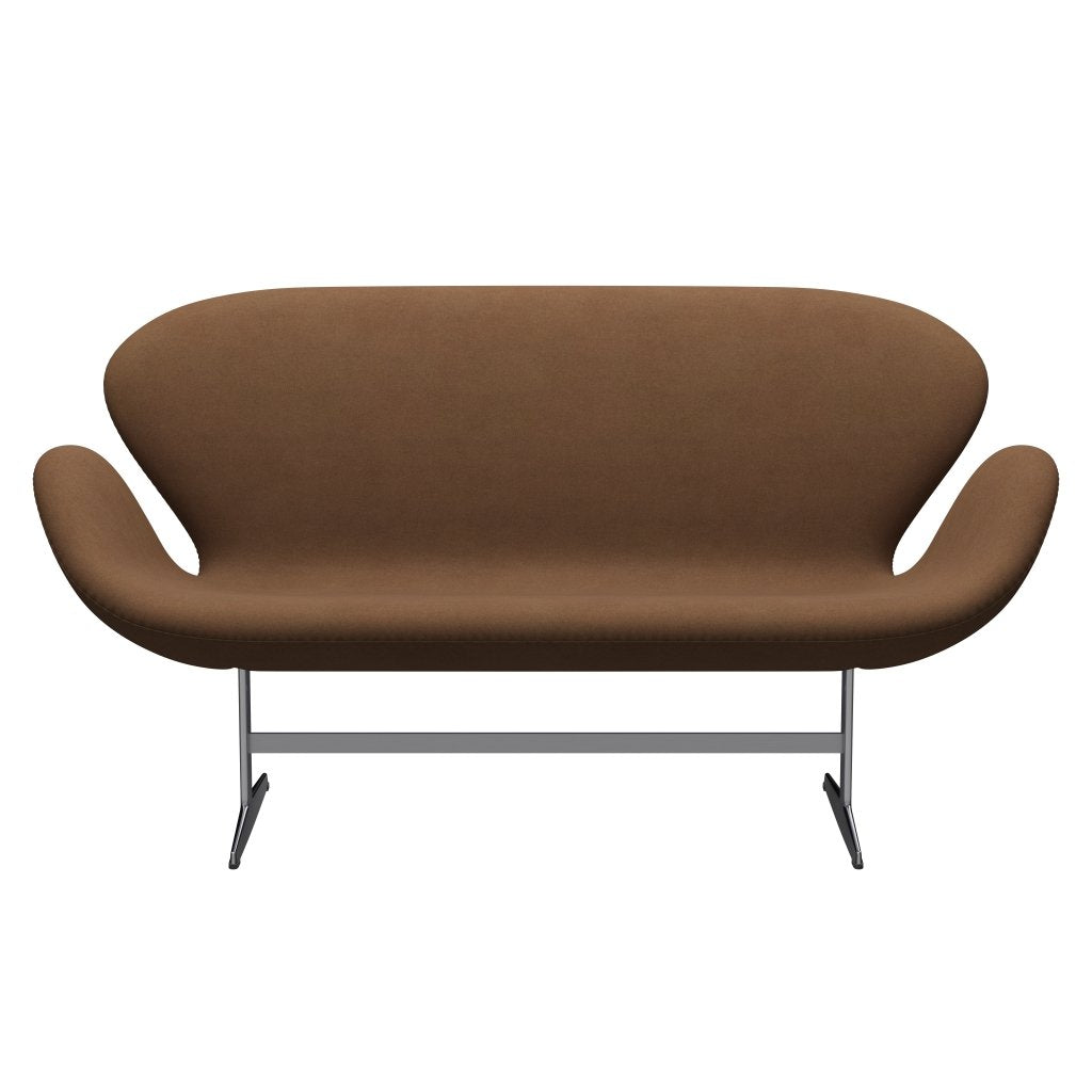 Fritz Hansen Svan soffa 2-sits, satin polerad aluminium/divina clearbrun