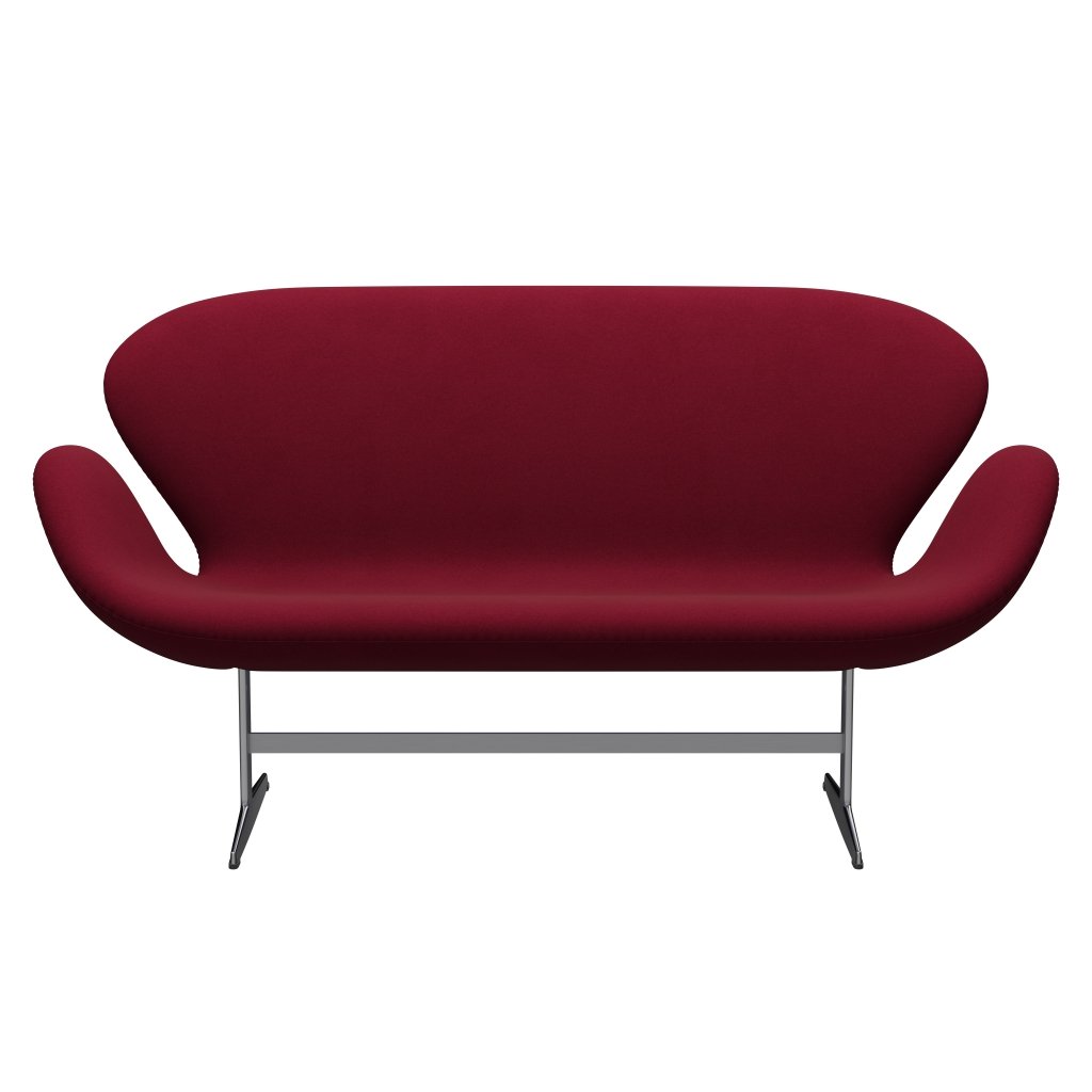 Fritz Hansen Svan soffa 2-sits, satin polerad aluminium/divina klar aubergine