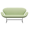 Fritz Hansen Svan soffa 2-sits, satin polerad aluminium/divina klar kalk