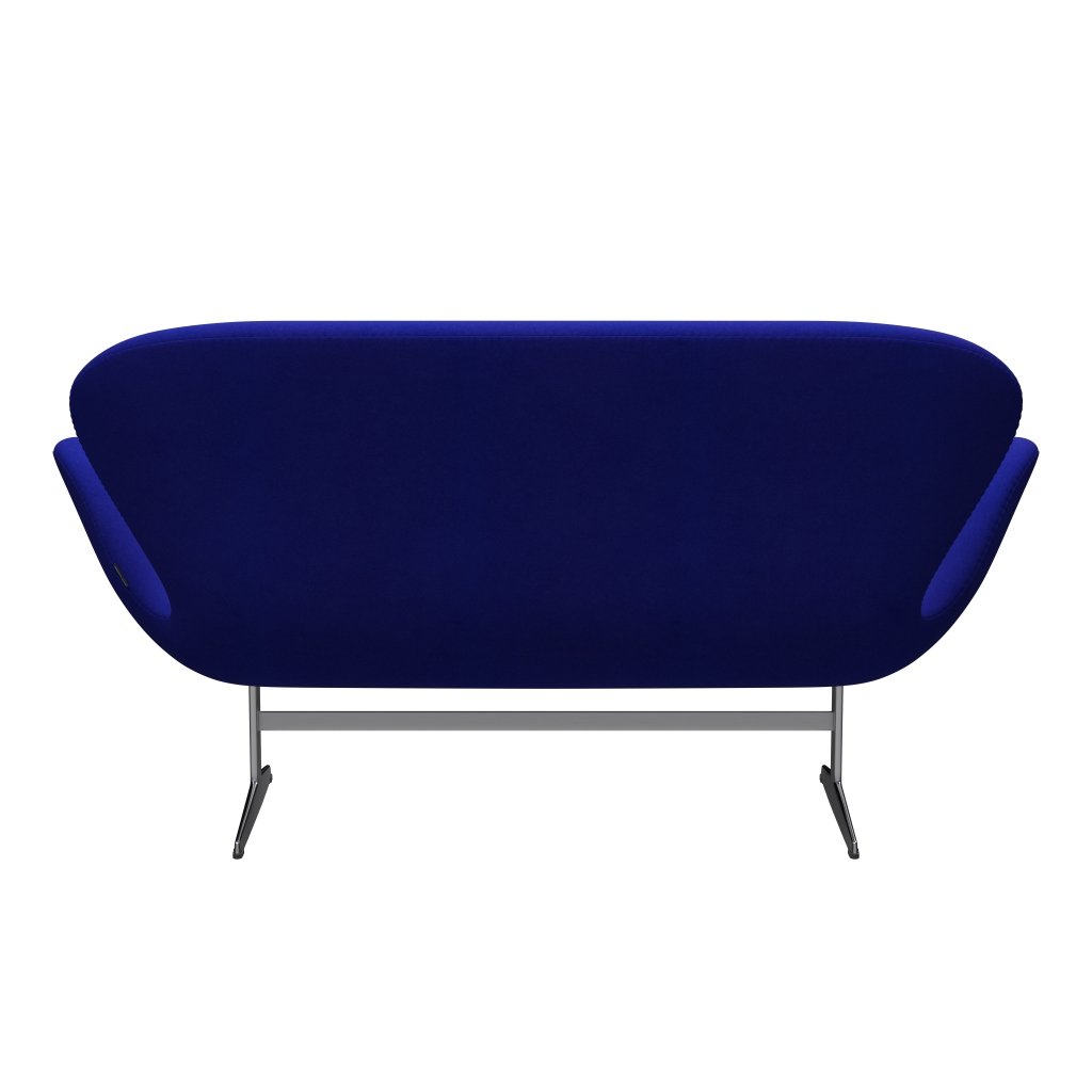 Fritz Hansen Svan soffa 2-sits, satin polerad aluminium/divina korallblå
