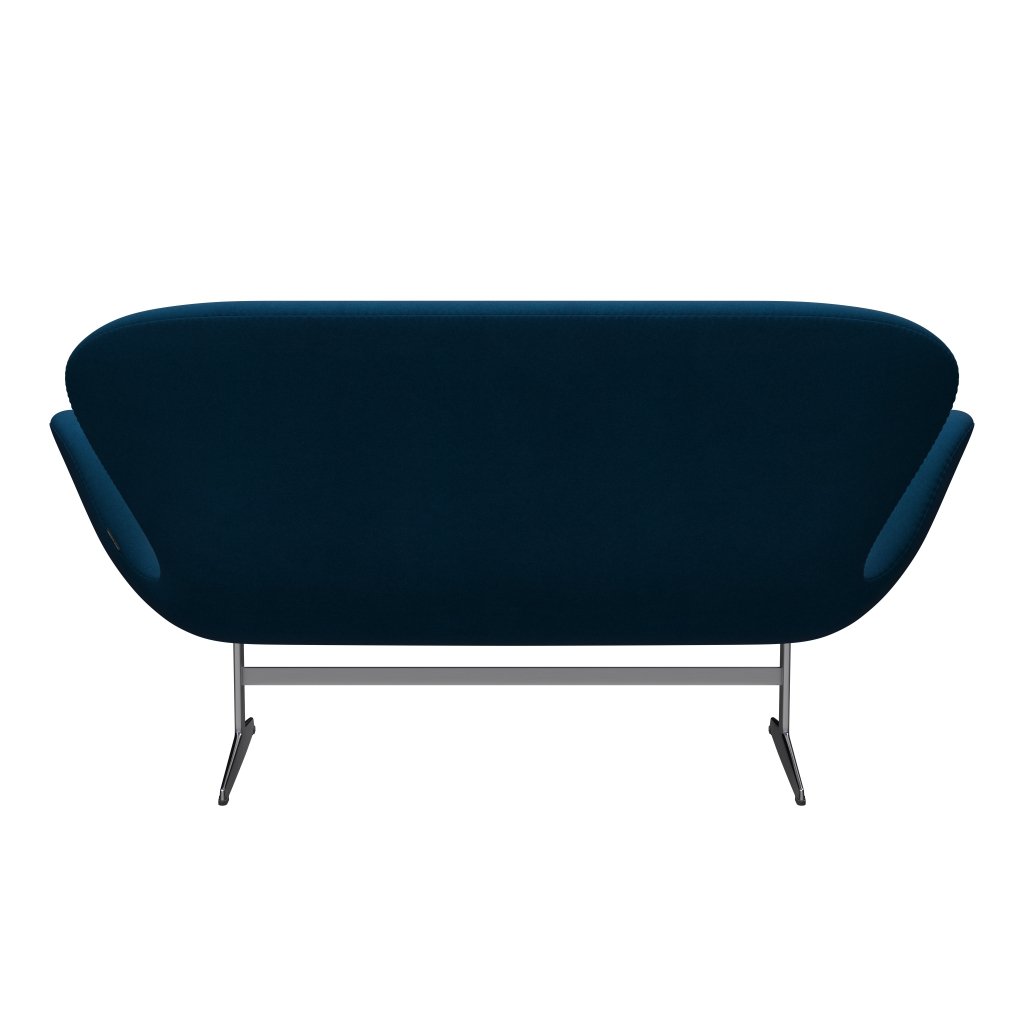 Fritz Hansen Svan soffa 2-sits, satinpolerad aluminium/divina korallslipning