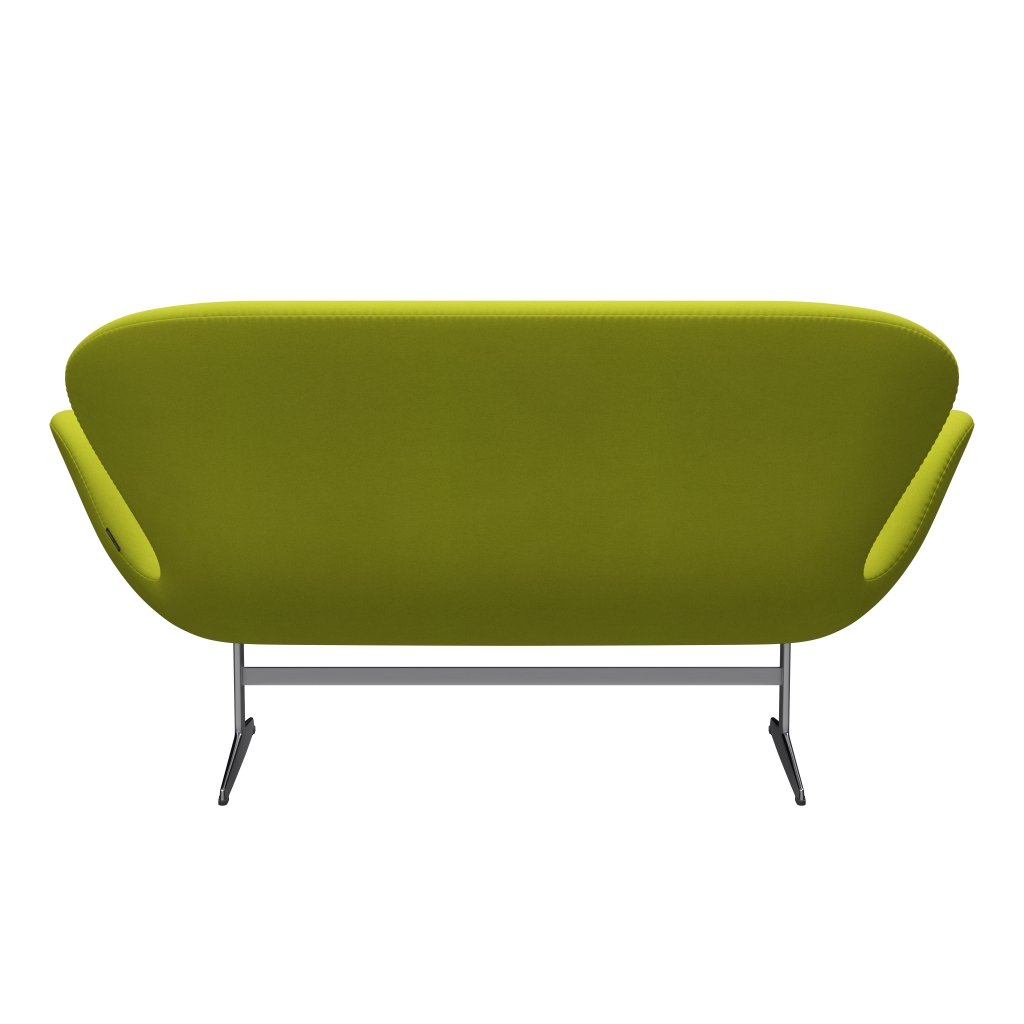 Fritz Hansen Svan soffa 2-sits, satinpolerad aluminium/divina lime