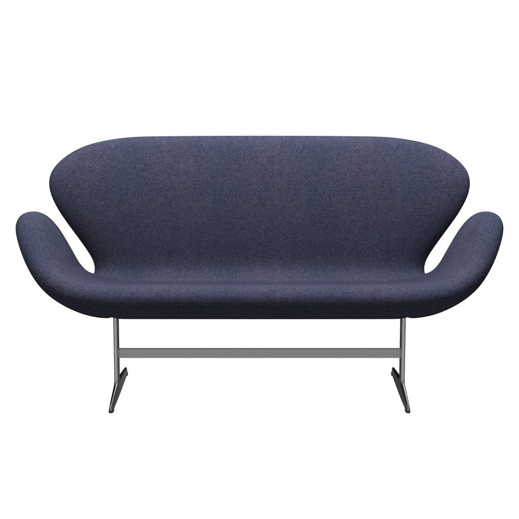 Fritz Hansen Svan soffa 2-person, satin polerad aluminium/divina md cool grå