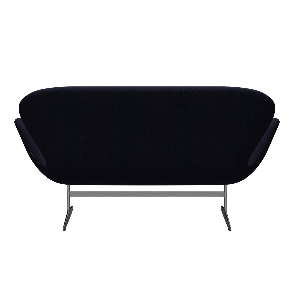 Fritz Hansen Svan soffa 2-sits, satin polerad aluminium/divina md mörk marin