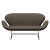 Fritz Hansen Svan soffa 2-sits, satinpolerad aluminium/divina MD-mol