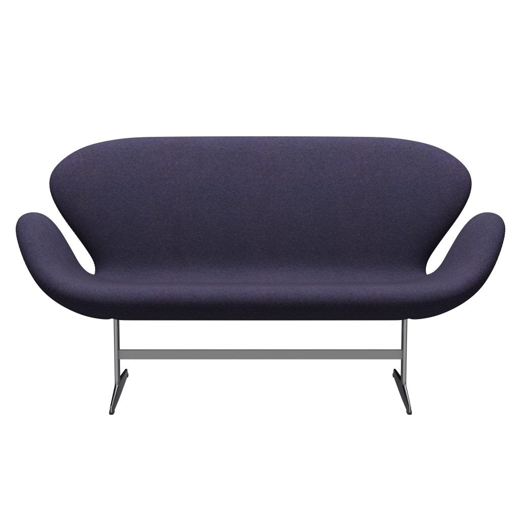 Fritz Hansen Svan soffa 2-person, satin polerad aluminium/divina md dammig blå