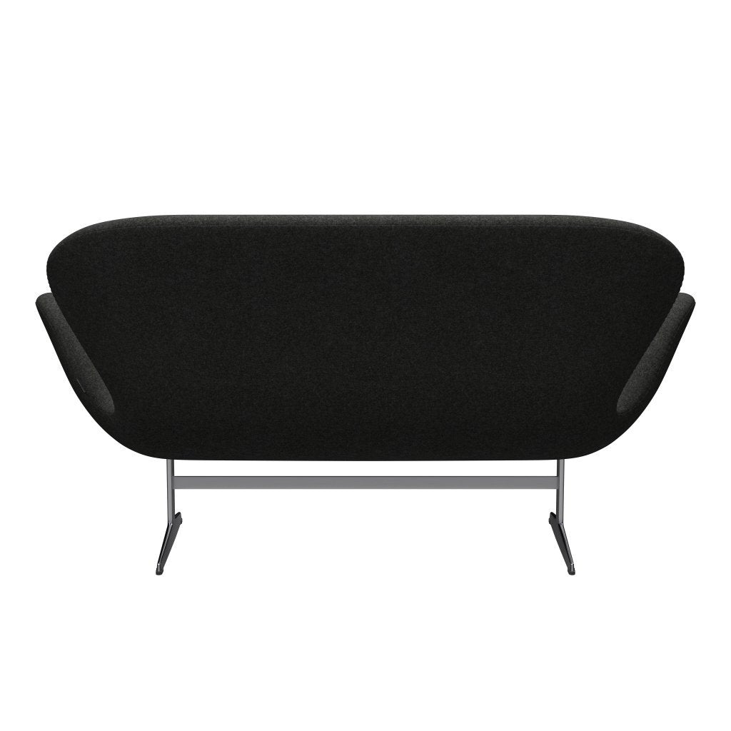 Fritz Hansen Svan soffa 2-sits, satin polerad aluminium/divina melange grå