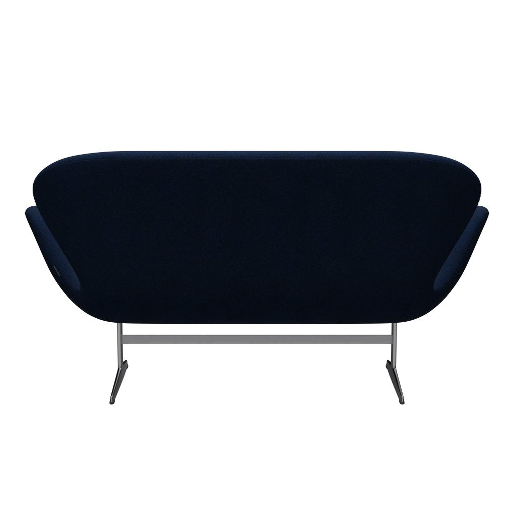 Fritz Hansen Svan soffa 2-sits, satin polerad aluminium/divina melange mörk marin