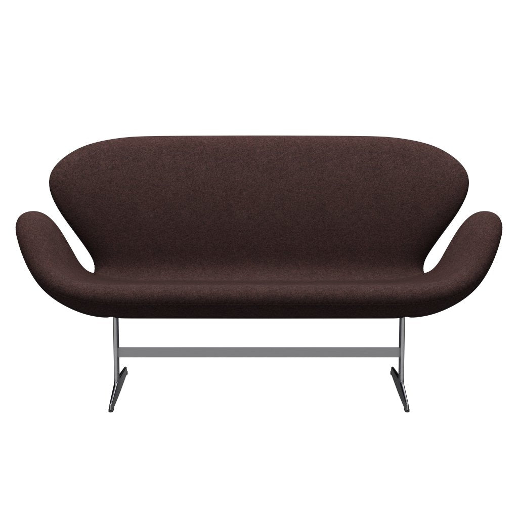 Fritz Hansen Svan soffa 2-sits, satin polerad aluminium/divina melange dammig lila