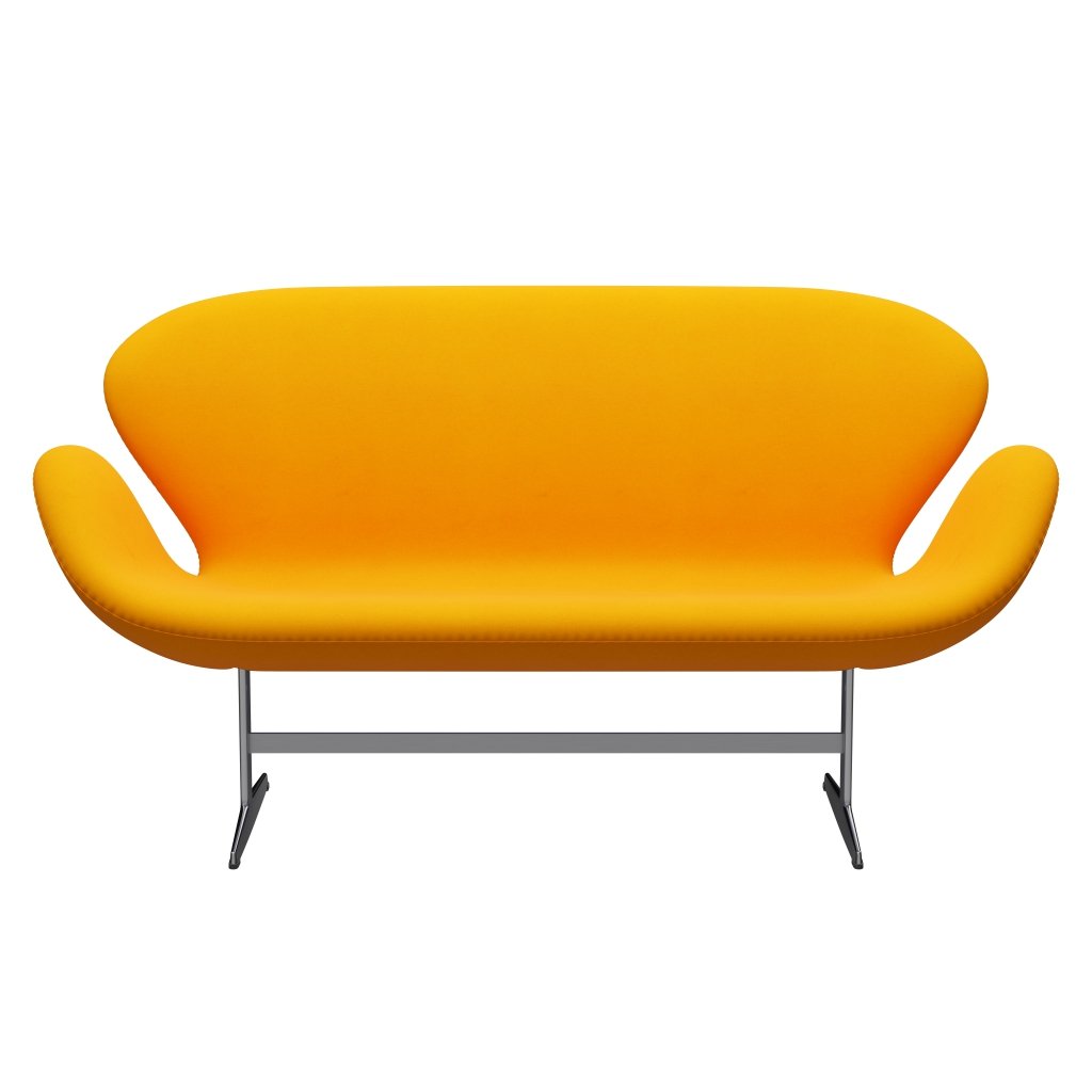 Fritz Hansen Svan soffa 2-person, satin polerad aluminium/divina orange (426)