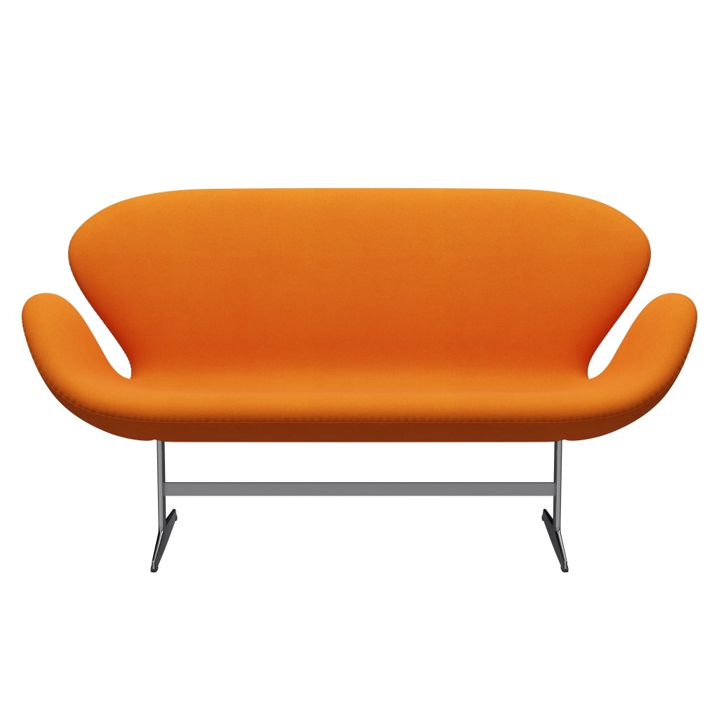 Fritz Hansen Svan soffa 2-person, satin polerad aluminium/divina orange (444)