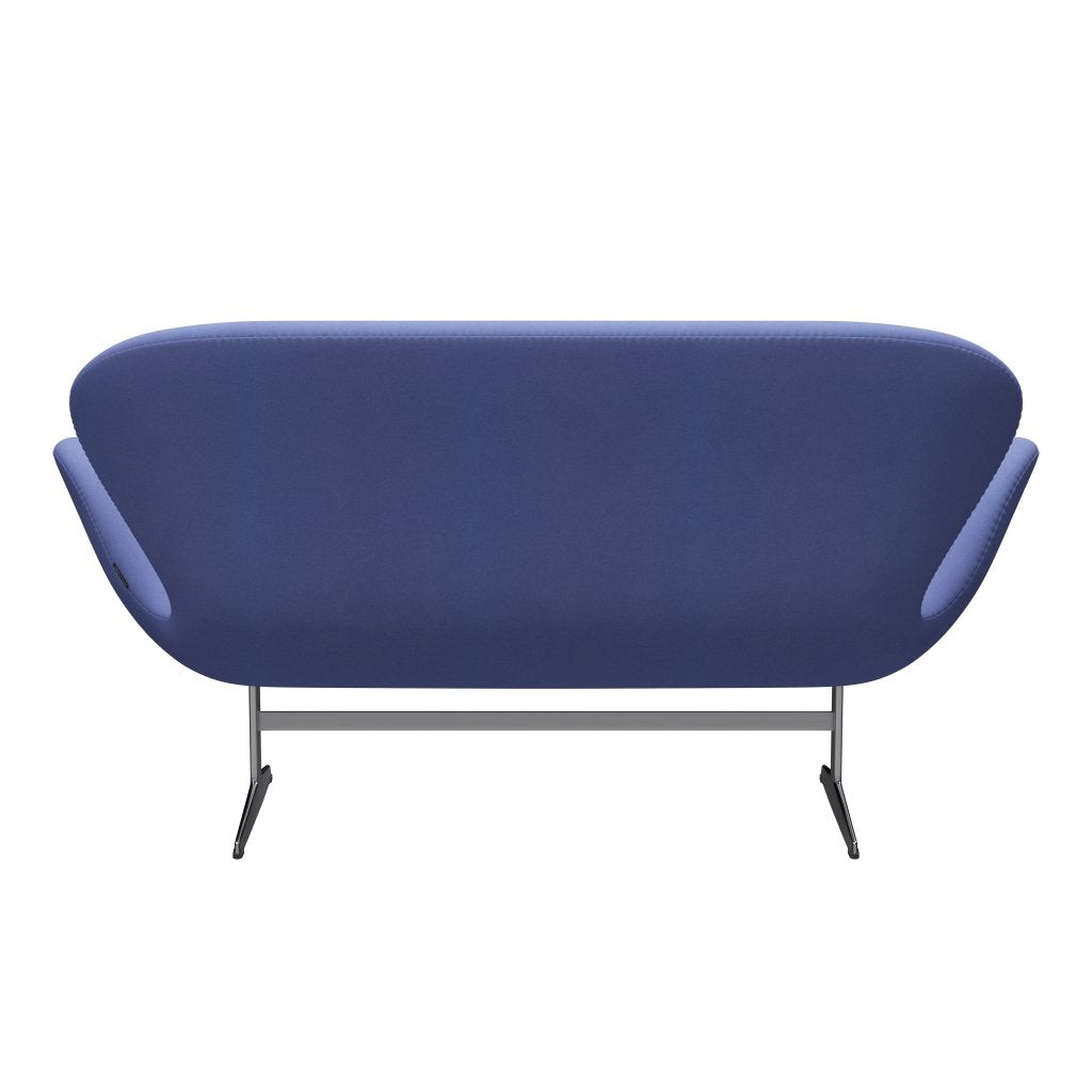 Fritz Hansen Svan soffa 2-sits, satin polerad aluminium/divina pastellblå