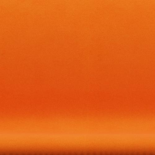 Fritz Hansen Svanesofa 2-Personers, Satinpoleret Aluminium/Divina Pastel Orange