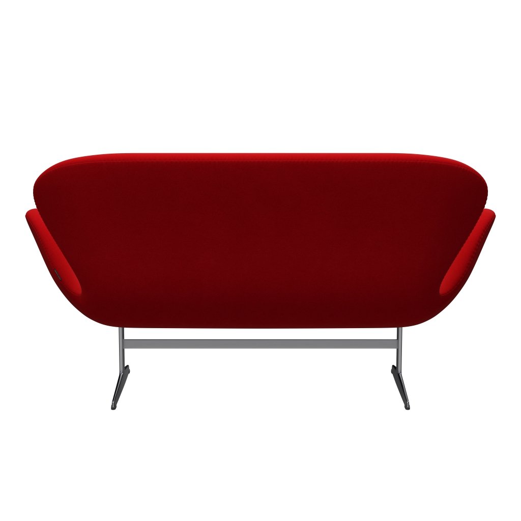 Fritz Hansen Svan soffa 2-person, satin polerad aluminium/divina röd (623)
