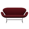 Fritz Hansen Svan soffa 2-person, satin polerad aluminium/berömmelse Bordeaux (64058)