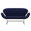 Fritz Hansen Svan soffa 2-person, satin polerad aluminium/berömmelse mörkblå (66005)